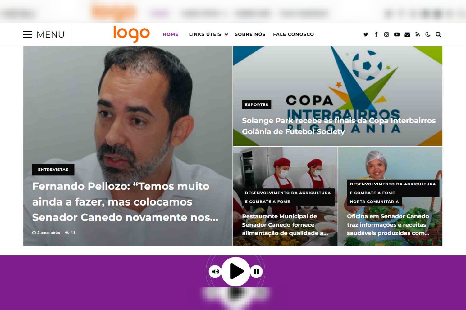 Portal de Notícias em WordPress – Tema Profissional