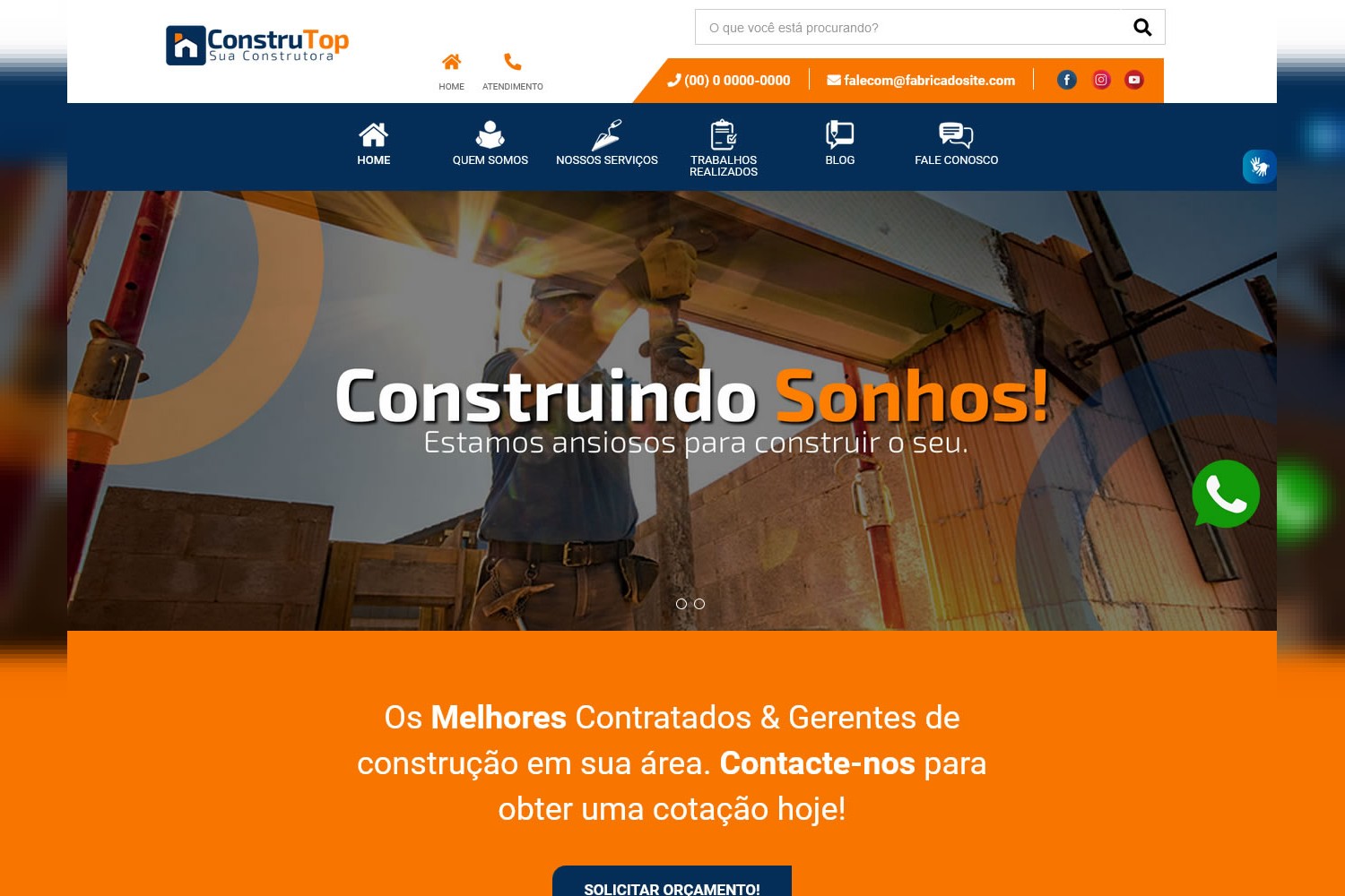 Site para Construtora em PHP com Painel Administrativo